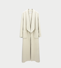 INTO THE EAST Textured Wool Borg Collar Coat - Ivory - Thumbnail 1