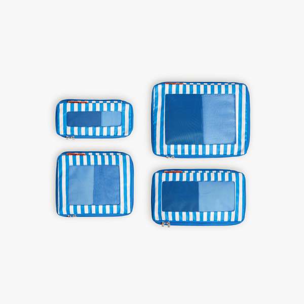 Simon Miller Packing Cubes Set of 4 - Coastal Blue Stripe Simon Miller Packing Cubes Set of 4 - Coastal Blue Stripe