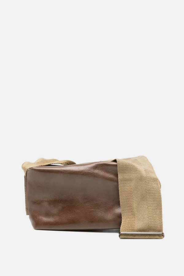 Uma Wang Small Shoulder Bag - Dark Olive/Mustard