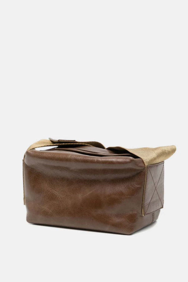 Uma Wang Small Shoulder Bag - Dark Olive/Mustard