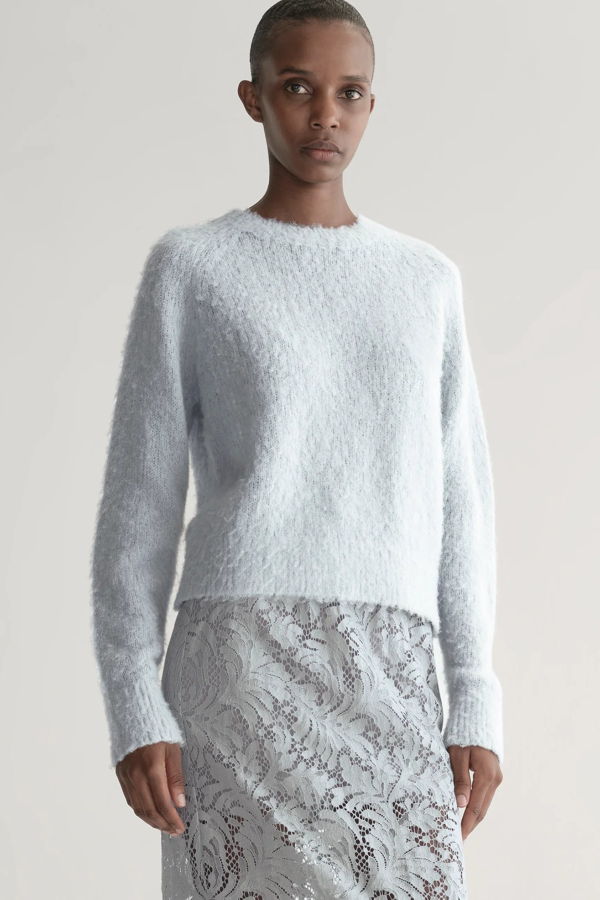 A.L.C. Frankie Brushed Alpaca Sweater - Slate Blue