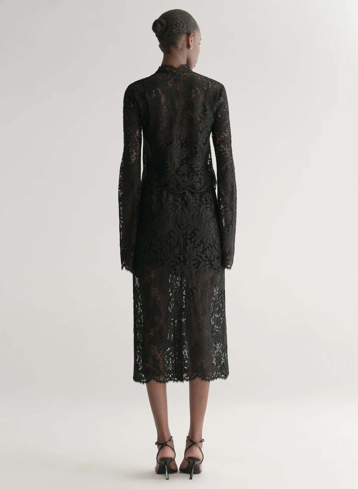 A.L.C. Lydia Lace Midi Skirt - Black - Image 2 of 3