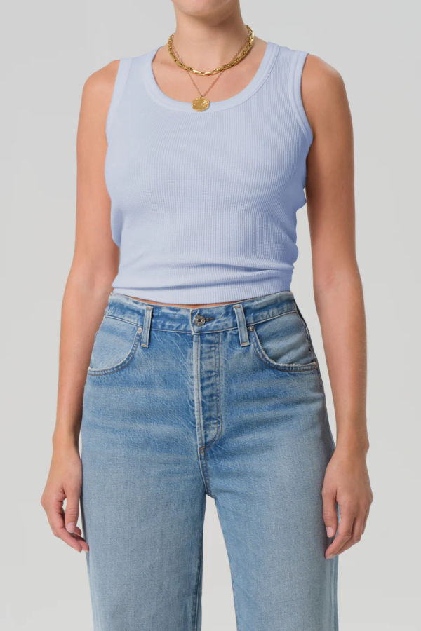 Citizens of Humanity Inez Waffle Tank - Periwinkle