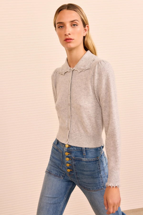 Ulla Johnson Kalila Collared Cardigan - Pebble