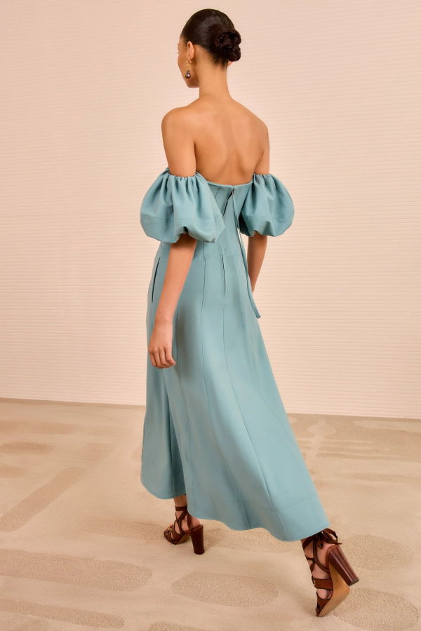 Ulla Johnson Nina Off the Shoulder Dress - Ocean