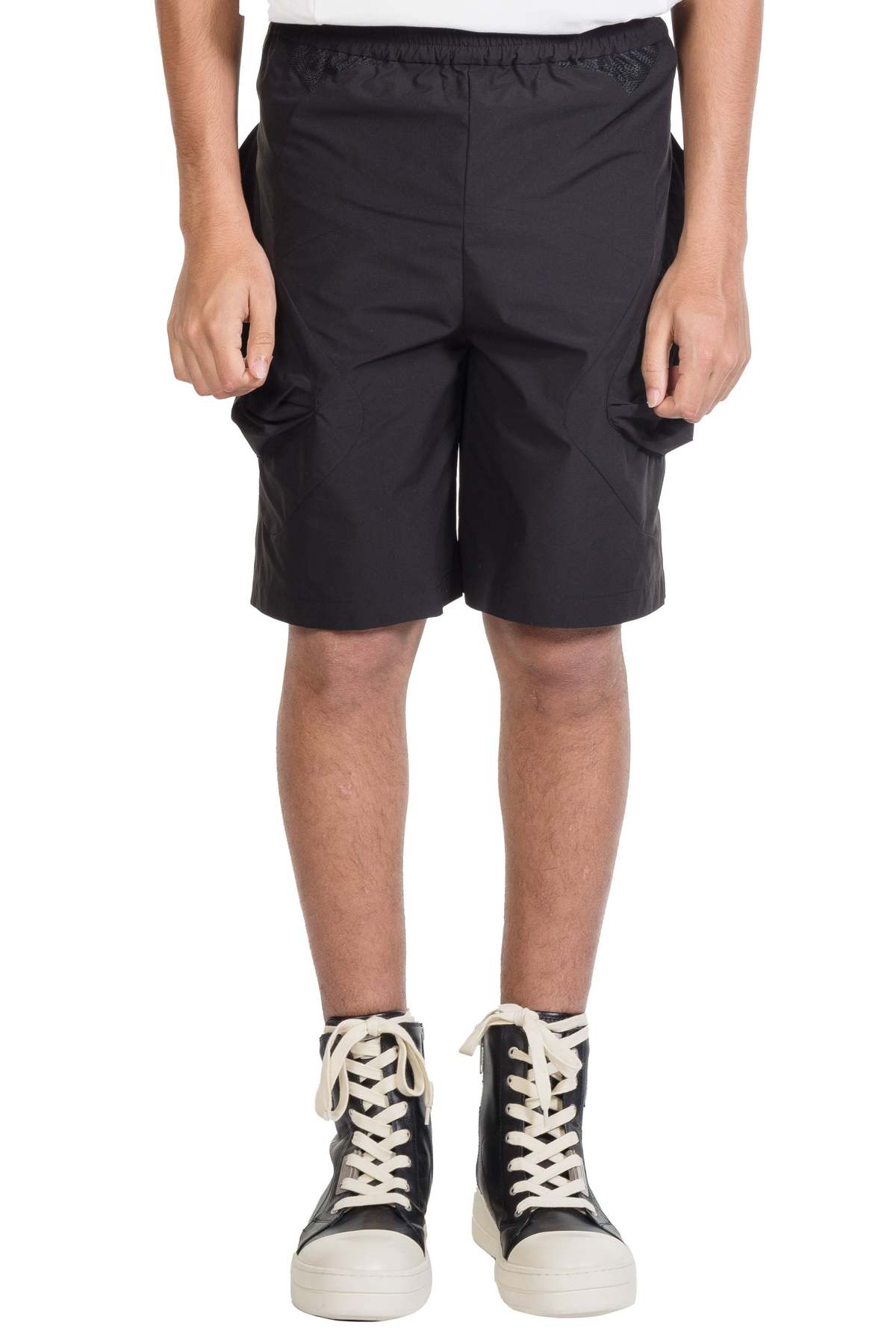 Attempt Irregular Pocket Shorts - Black - Image 1 of 3