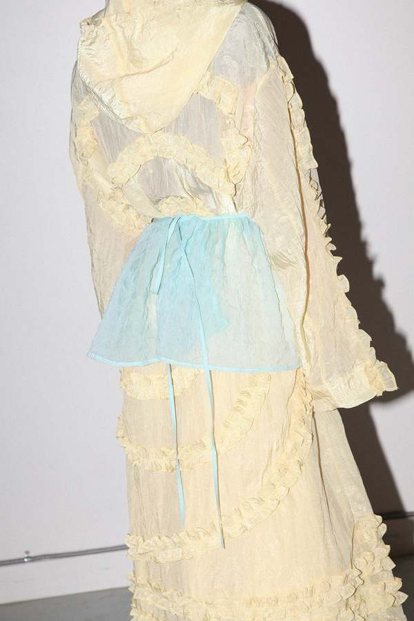 KkCo Bubble Peplum Apron - Sky