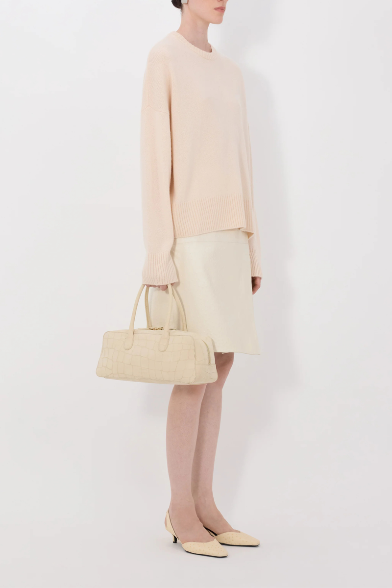 Loulou de Saison Anton Crew Cashmere Sweater - Lt.Pink