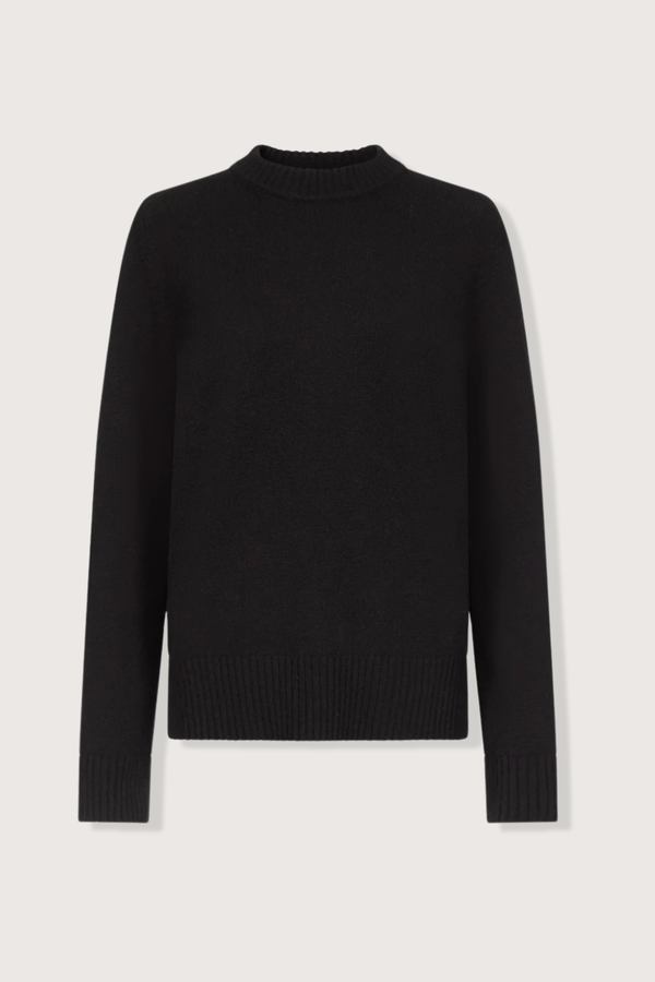 Loulou de Saison Baltra Crew Cashmere Sweater - Black