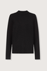 Loulou de Saison Baltra Crew Cashmere Sweater - Black - Thumbnail 1