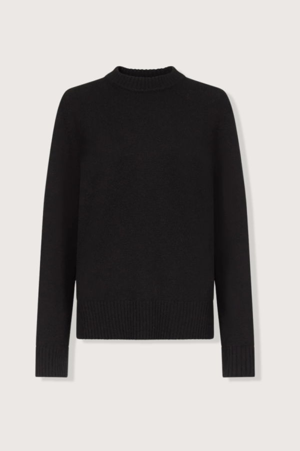 Loulou de Saison Baltra Crew Cashmere Sweater - Black