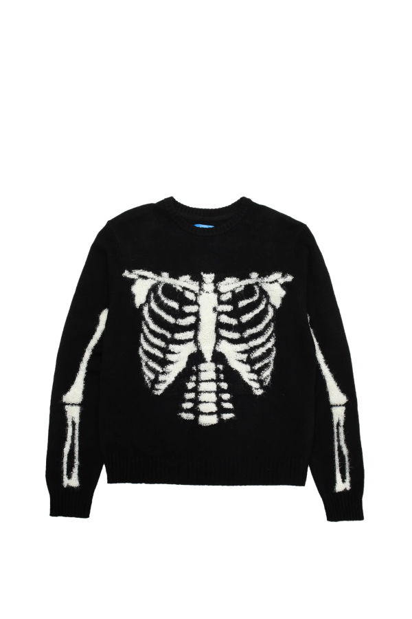MARKET Skelly Sweater (Intarsia Knit) Sweater - Black/White