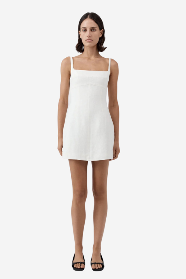 St. Agni Tailored Square Neck Mini Dress