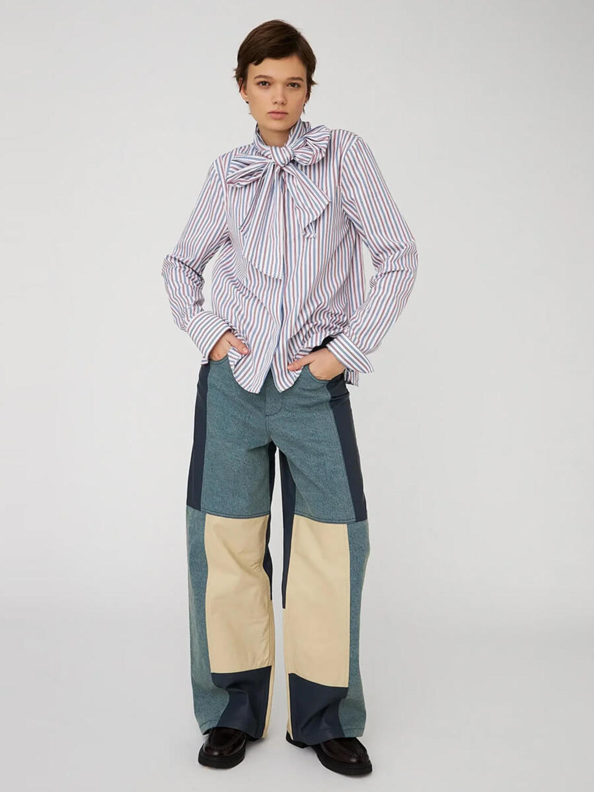 stella nova Striped Cotton Bow Shirt - Image 2 of 3