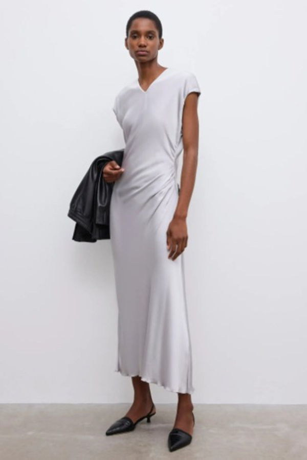 House of Dagmar Fluid V Neck Dress