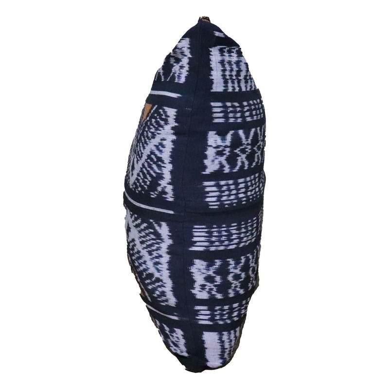 Kasih Coop Handwoven Ikat Pillow Cover - Black and Orange