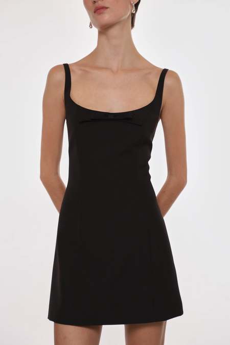 Sandy Liang Delia Dress - Navy | Garmentory