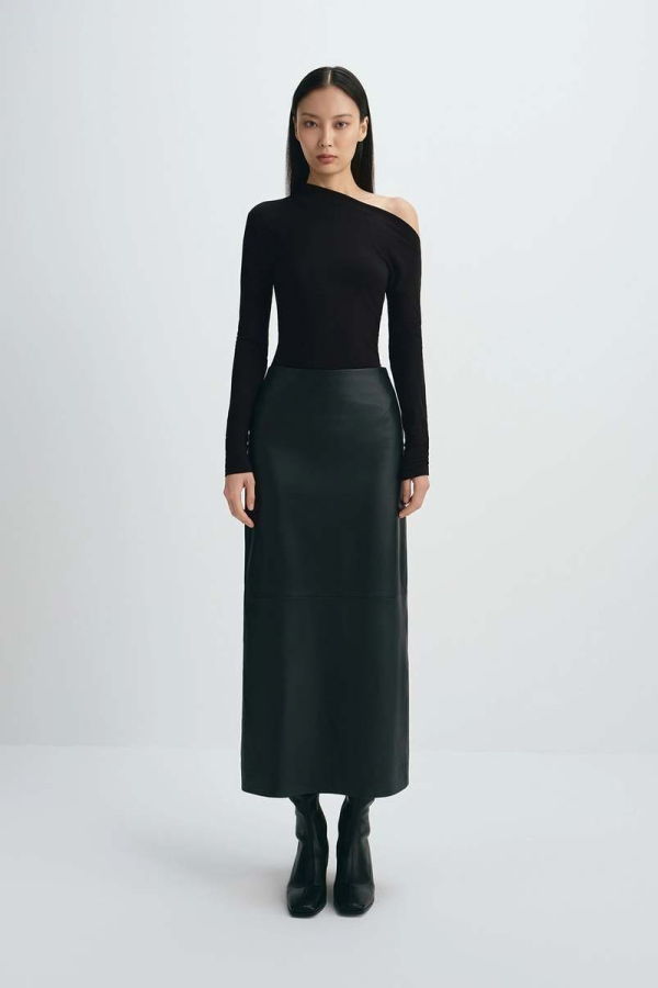 Sophie Rue Anais Leather Skirt - Black