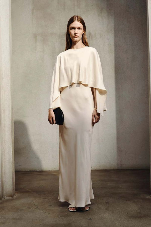 Sophie Rue Jewell Caped Top Dress - Creme