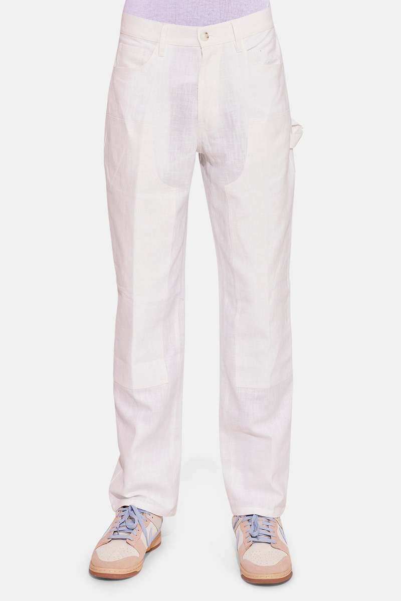 Blue&Cream Carpenter Pant - White
