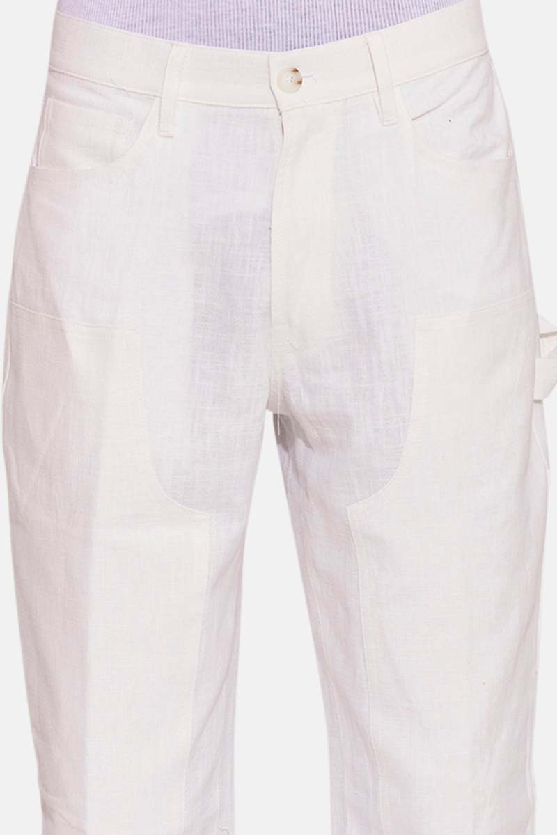 Blue&Cream Carpenter Pant - White