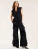 Cynthia Rowley Gilded Grid Cargo Pants - BLKWDP - Thumbnail 1