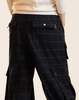 Cynthia Rowley Gilded Grid Cargo Pants - BLKWDP - Thumbnail 4