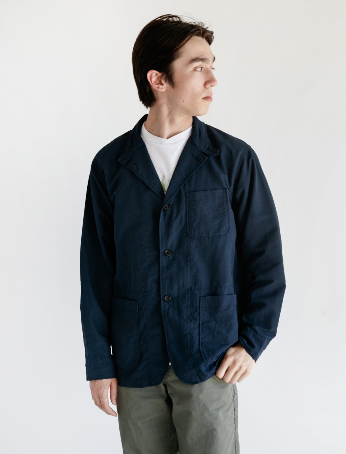 Engineered Garments Loiter Jacket - Dark Navy Nylon | Garmentory