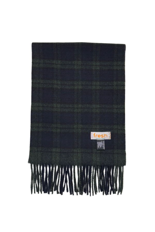 Fresh Tartan Green Navy Scarf