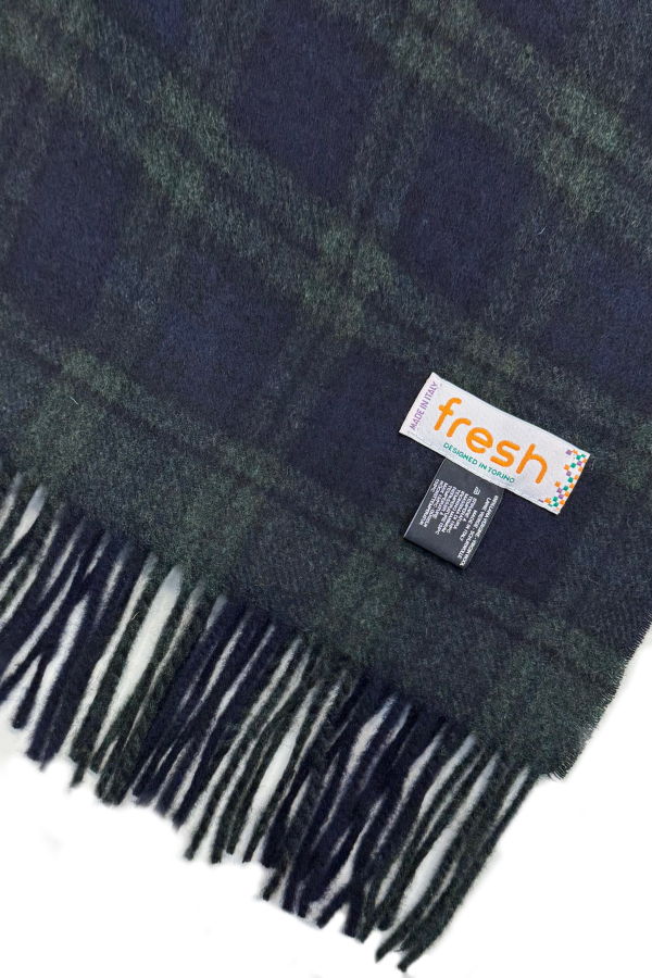 Fresh Tartan Green Navy Scarf
