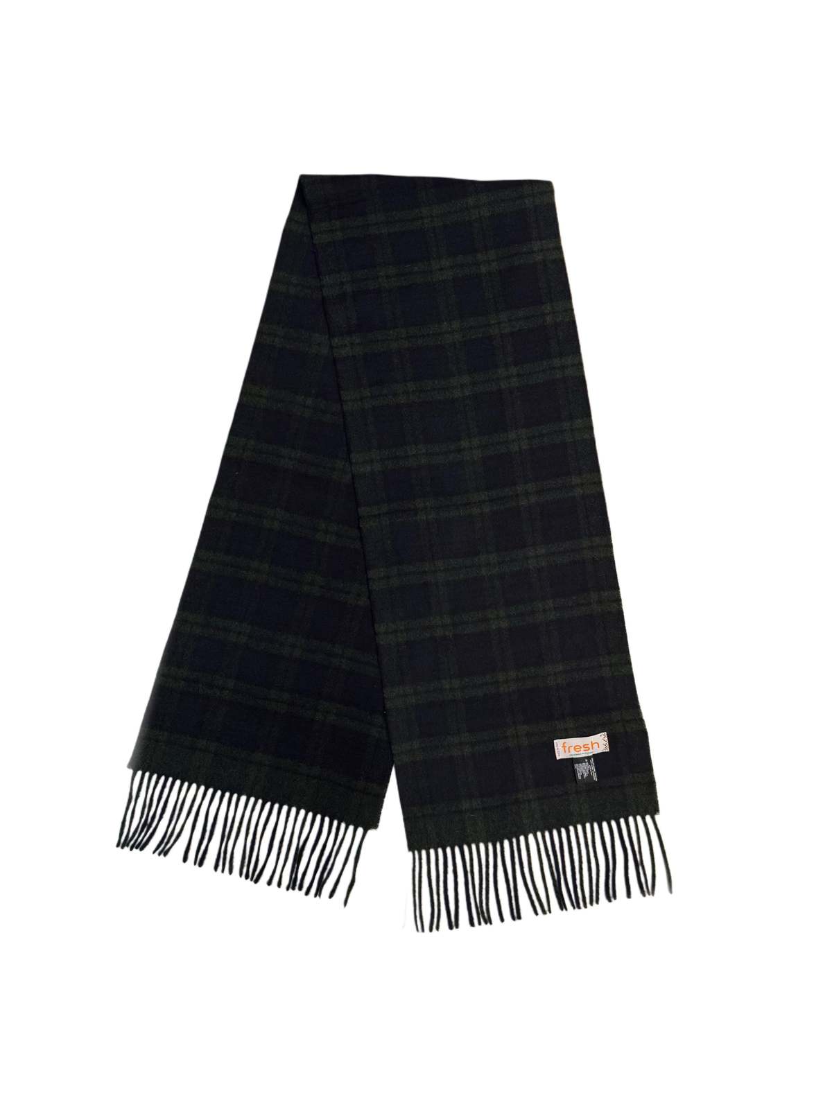 Fresh Tartan Green Navy Scarf - Image 3 of 4