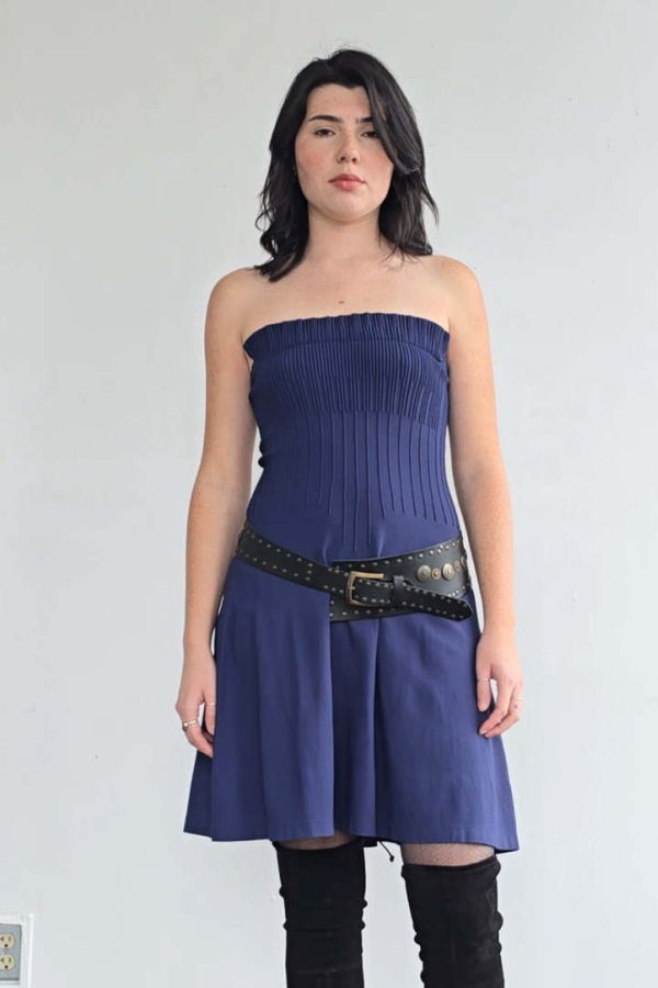 Vintage Italian Leather Coin Hardware Belt