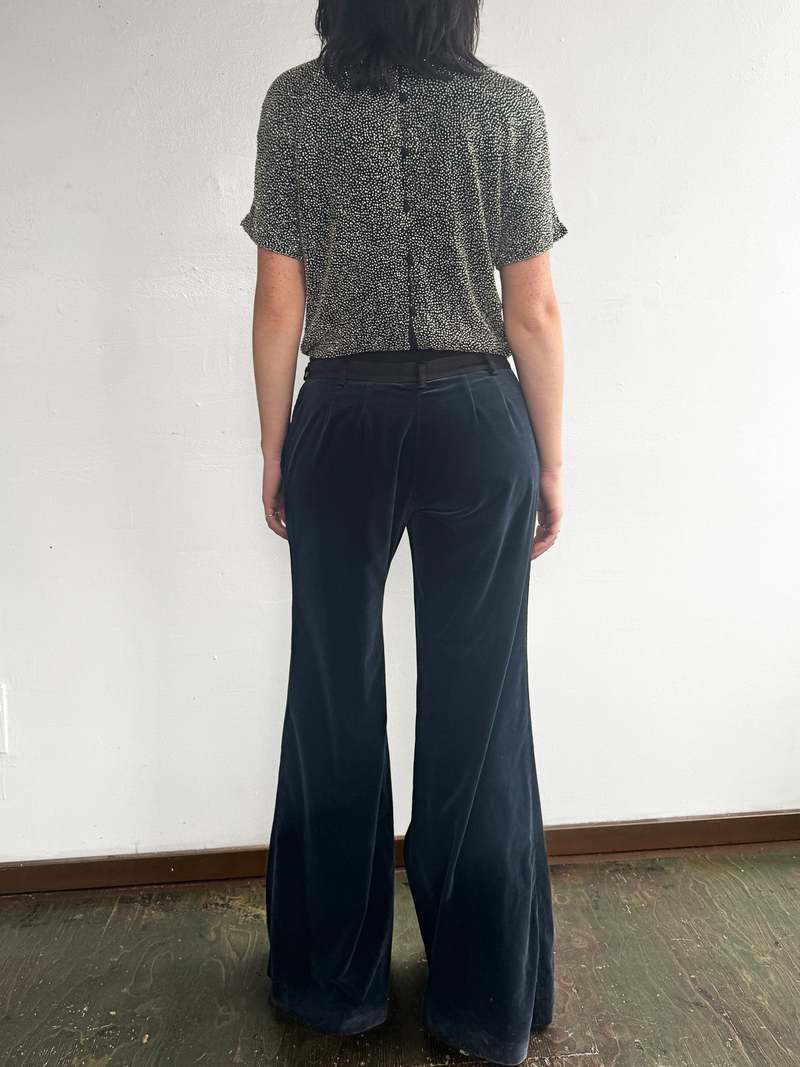 Vintage Beaded Silk Bodysuit - Silver