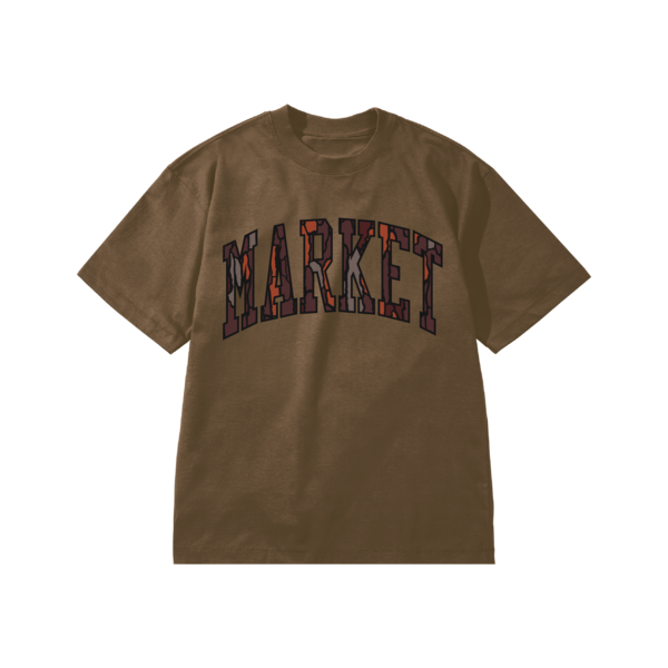 MARKET Tree Bark Arc T-Shirt - Brown/White