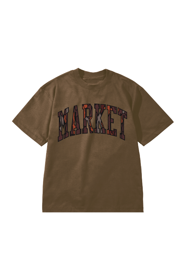 MARKET Tree Bark Arc T-Shirt - Brown/White