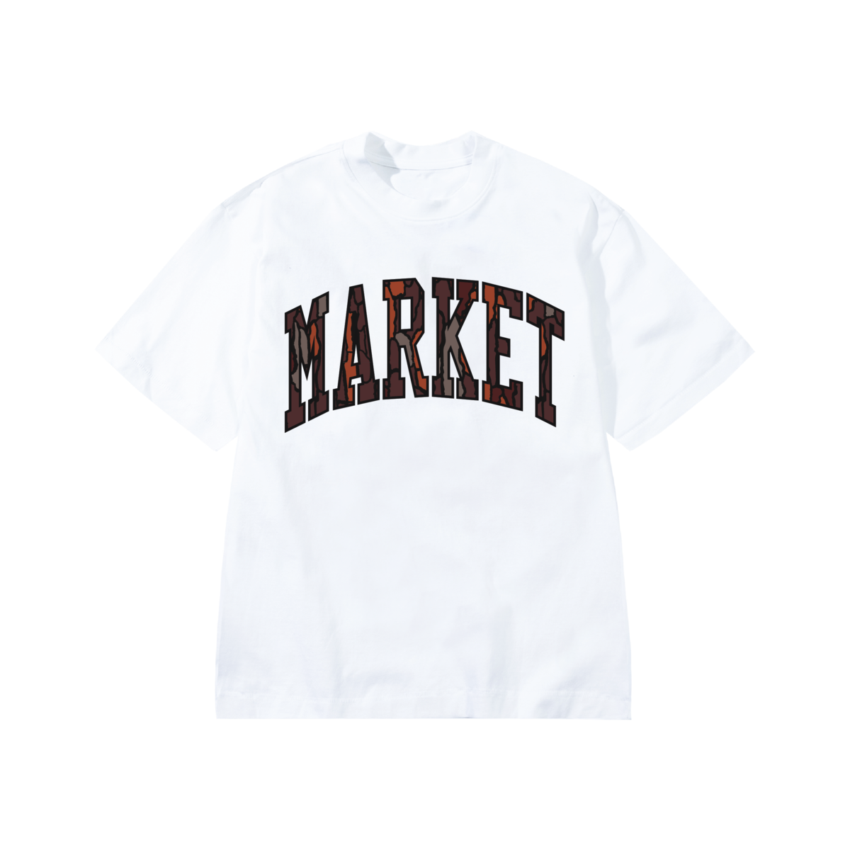 MARKET Tree Bark Arc T-Shirt - Brown/White - Image 2 of 2