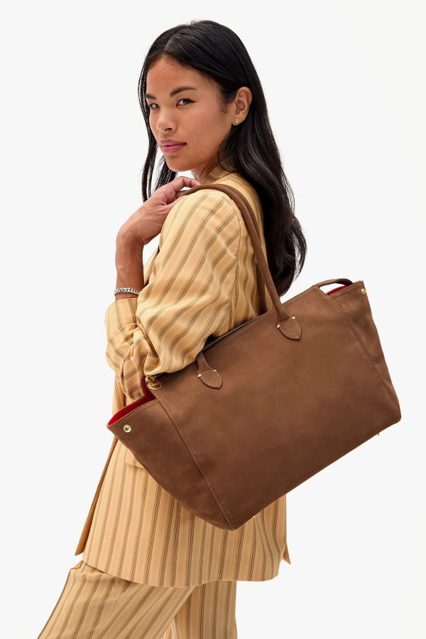 Clare V. Beatrice Nubuck Smooth Bag
