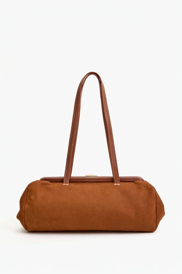 Clare V. Yvette Smooth Nubuck Shoulder Bag
