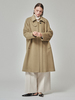 Maison De Ines Layered Placket Wool Coat - Sage Beige - Thumbnail 1