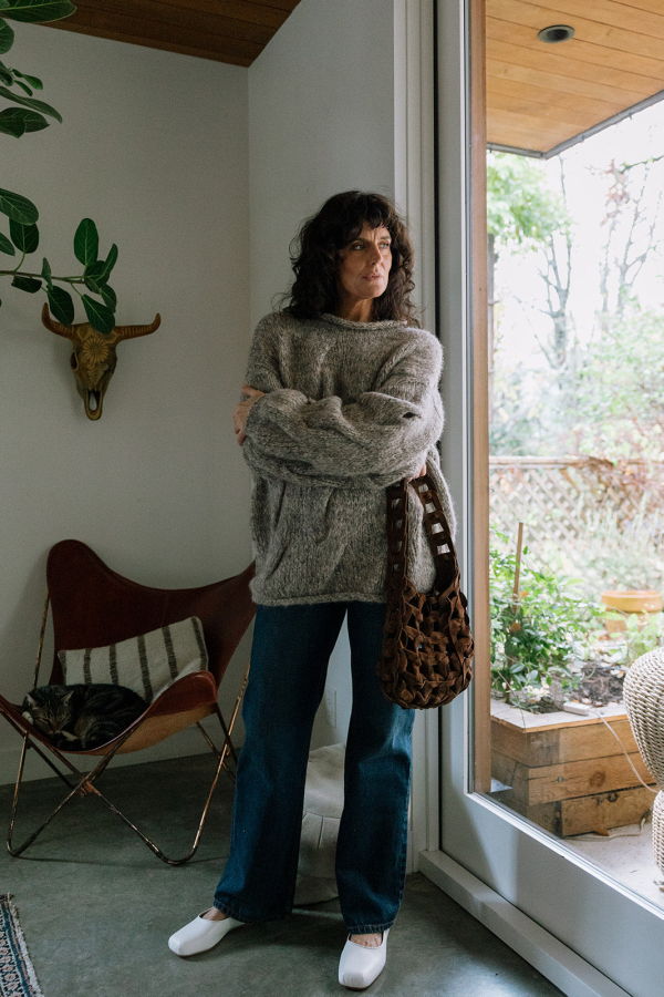 Lauren Manoogian Handknit Cable Rollneck Sweater