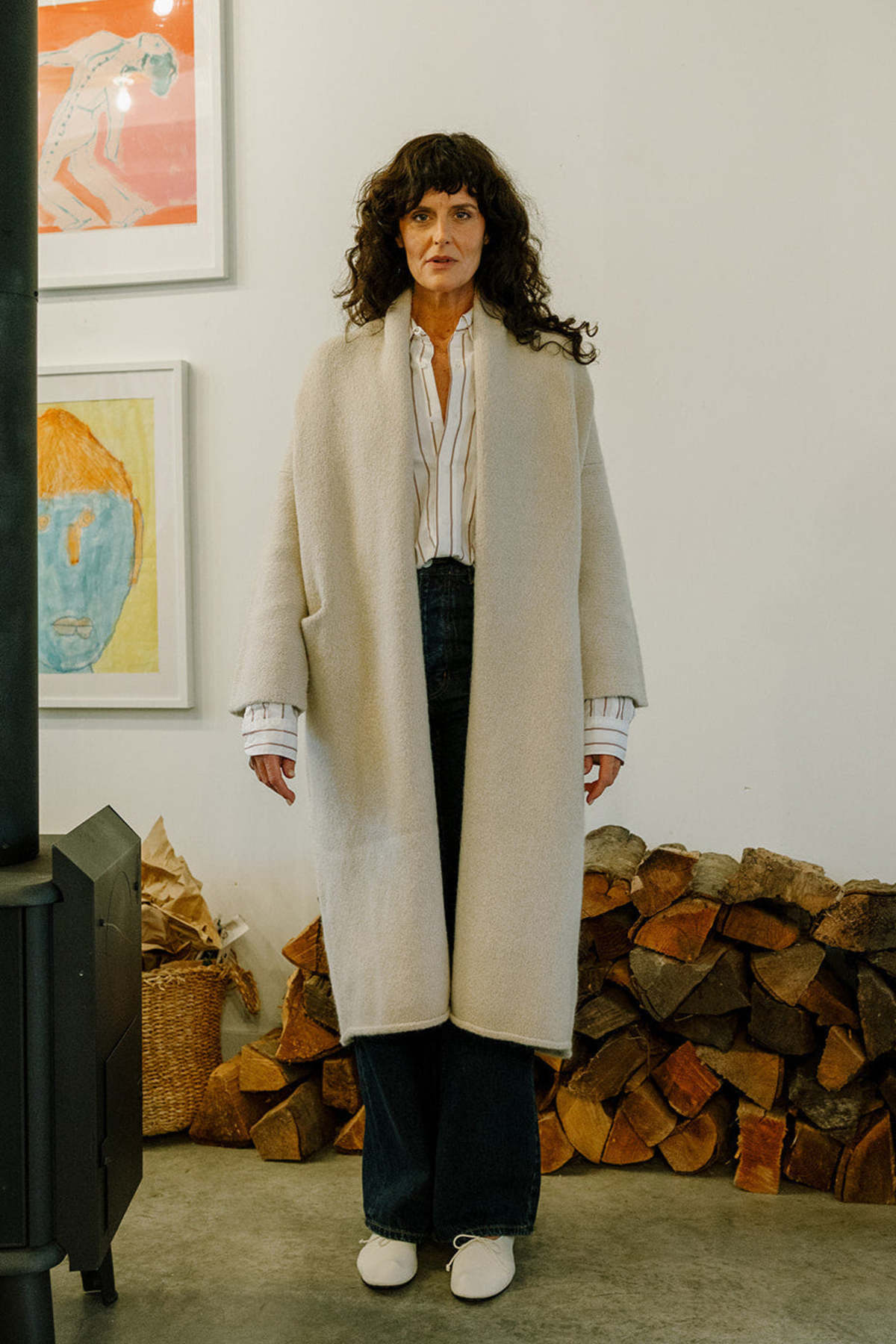 Lauren Manoogian Long Shawl Cardigan - Image 1 of 7