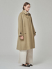Maison De Ines Layered Placket Wool Coat - Sage Beige - Thumbnail 6