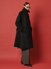 Maison De Ines Layered Placket Coat - Classic Black - Thumbnail 4