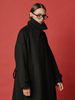 Maison De Ines Layered Placket Coat - Classic Black - Thumbnail 5