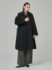 Maison De Ines Layered Placket Coat - Classic Black - Thumbnail 6