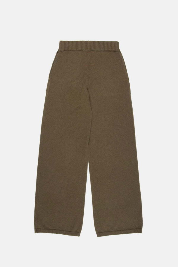 Uma Wang Ribbed-Trim Pocket Trousers - Army Green