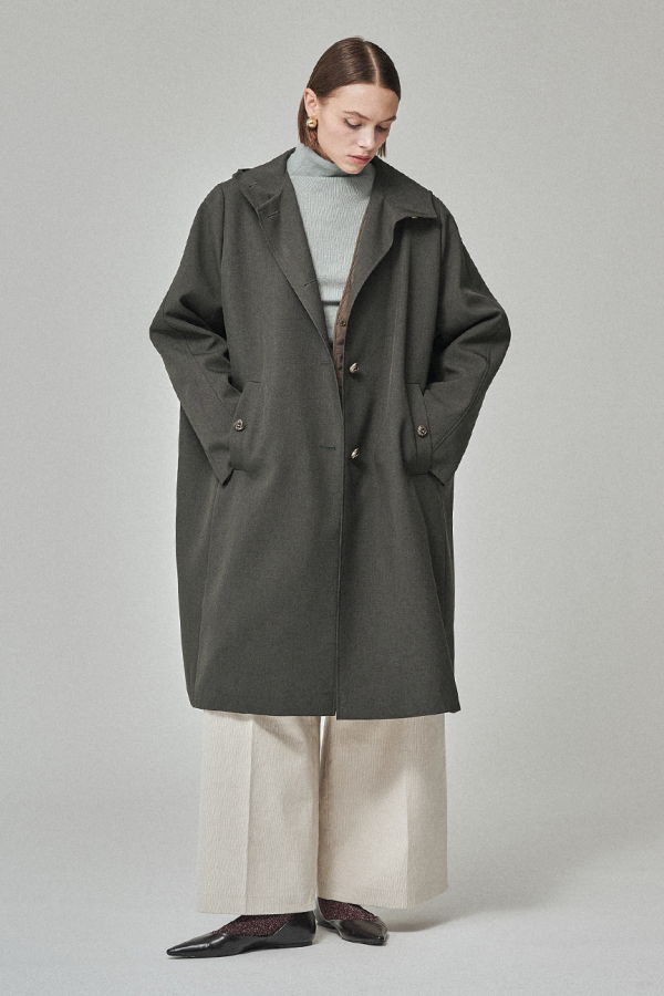 Maison De Ines Modular Layered Coat - Forest Charcoal