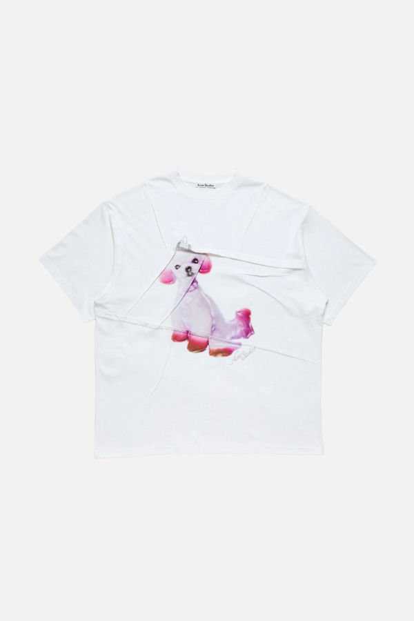 Acne Studios Edra Ornament Winter T-shirt - Optic White