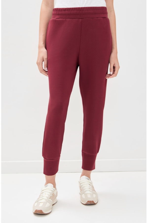Varley Slim Cuff Pant - New Maroon