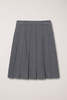 Dunst Flannel Pleats Midi Skirt - Melange Grey - Thumbnail 2